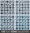 Set of 100 universal flat modern icons