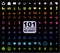 Set of 101 Icons - General. Internet, Mulstimedia