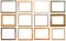 Set of 12 pcs various wooden picture frames