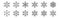 Set of 12 snowflakes icons. outline thin line icons such as snowflake, snowflake, snowflake