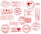 Set of 15 Valentine\'s Day Stamps