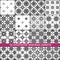 Set of 16 black and white seamless ornamental patterns for fabric