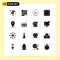 Set of 16 Commercial Solid Glyphs pack for programing, design, cloud, coding, programming