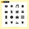 Set of 16 Modern UI Icons Symbols Signs for cam, cook, bath, rice, cooker