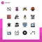 Set of 16 Modern UI Icons Symbols Signs for dj, audio, black friday, cakes, baking