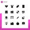 Set of 16 Modern UI Icons Symbols Signs for eggs, baking, discount, pack, flour
