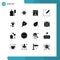 Set of 16 Modern UI Icons Symbols Signs for engine, sales, method, funnel, write