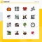 Set of 16 Modern UI Icons Symbols Signs for home, shoes, ui, baby, love
