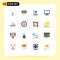 Set of 16 Modern UI Icons Symbols Signs for imac, monitor, parade, computer, note