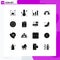 Set of 16 Modern UI Icons Symbols Signs for lemon, fruit, marketing, food, rainbow