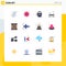 Set of 16 Modern UI Icons Symbols Signs for programing, design, passward, coding, desk