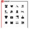 Set of 16 Modern UI Icons Symbols Signs for router, network, medical, internet, startup