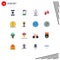 Set of 16 Modern UI Icons Symbols Signs for trademark, protection, liquid, copyright, line