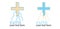 Set of 2 logos with cross/religious theme