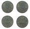 Set of 2 (two) different years vintage Austrian 10 Groschen aluminium coins lot 1959, 1962 year
