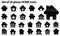 Set of 24 glossy home icons