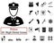 Set of 24 Police Icons