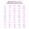 Set of 25 Feminish Christmas Santa Clause Flat Color Pink Icon s