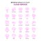 Set of 25 Feminish Cloud Service Flat Color Pink Icon set