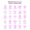 Set of 25 Feminish Digital Marketing Flat Color Pink Icon set