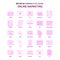 Set of 25 Feminish Online Marketing Flat Color Pink Icon set