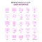 Set of 25 Feminish User Interface Flat Color Pink Icon set