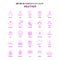 Set of 25 Feminish Weather Flat Color Pink Icon set