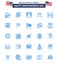 Set of 25 Modern Blues pack on USA Independence Day day; doors; leisure; bar; wine