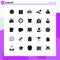 Set of 25 Modern UI Icons Symbols Signs for author, anonymous, gadgets, share, folder