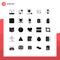 Set of 25 Modern UI Icons Symbols Signs for business, medicine, app, hospital, planning