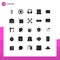Set of 25 Modern UI Icons Symbols Signs for card, license to work, headphone, design, laptop