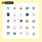 Set of 25 Modern UI Icons Symbols Signs for cloud, sign, outsource, communication, romance