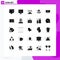 Set of 25 Modern UI Icons Symbols Signs for dollar, search, success, fund, users