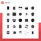 Set of 25 Modern UI Icons Symbols Signs for internet, stew, beat, soup, bowl