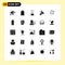 Set of 25 Modern UI Icons Symbols Signs for leaf, game, antenna, camping, space