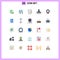 Set of 25 Modern UI Icons Symbols Signs for rural, farm, set, combine, poster