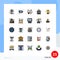 Set of 25 Modern UI Icons Symbols Signs for win, cup, creativity, hut, home