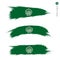 Set of 3 grunge textured flag of Arab League