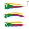 Set of 3 grunge textured flag of Comoros