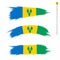 Set of 3 grunge textured flag of Saint Vincent and the Grenadines