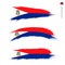 Set of 3 grunge textured flag of Sint Maarten