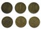 Set of 3 (hree) different years vintage Austrian 1 Schilling aluminum bronze coins lot 1960, 1961, 1967 year, Austria