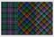 Set of 3 modern ragged neon colors dark seamless patterns of tartan ornament for textile texture with lost threads from plaid
