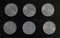 Set of 3 (three) different years vintage Austrian 10 Groschen aluminium coins lot 1968, 1973, 1974 year