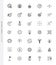 Set of 35 different vector target icons