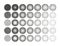 Set of 35 round stipple pattern for design. Tile spots