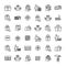 Set of 36 gift thin line icons.