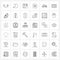 Set of 36 UI Icons and symbols for fitness, m, message, text, alp abates