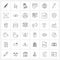 Set of 36 UI Icons and symbols for global, service, trophy, credit card, card