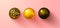 Set of 3D balls. Black, gold and leopard ball with shadow. Realistic volumetric figure. Vector